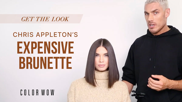 Chris Appleton Uses The Color Wow Range To Create A Shiny, Rich Brunette Look