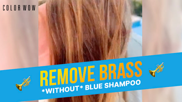 Banish Brassiness in Brown Hair: @lauren.amarauk's Transformation with Color Wow Blue Foam