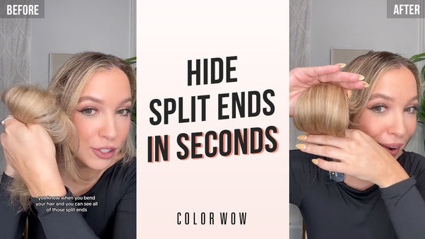 Quick, Temporary Fix for Split Ends: Rachel’s Demo with Color Wow Pop + Lock