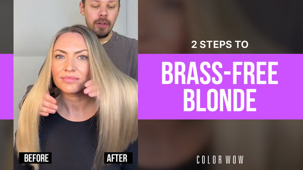 Meet The Ultimate Duo for Brassy Blonde Hair: Color Wow Dream Filter and Purple Toning Foam