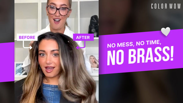 Color Wow Purple Foam: Stylist Lauren's Quick Fix for Brassy Brunette Hair