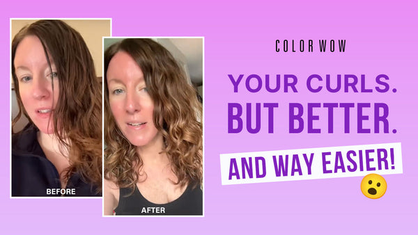 How to Define Natural Curls & Tame Poofy Hair Using Color Wow Dream Coat for Curly Hair