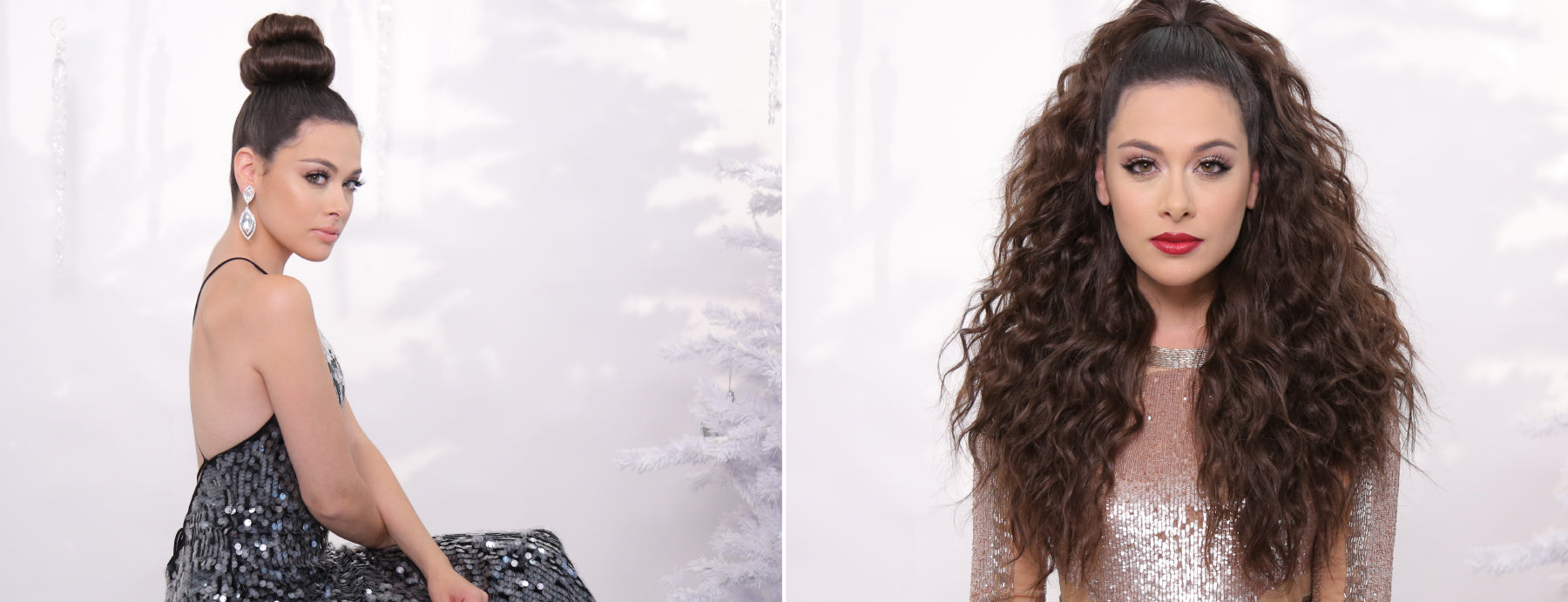 EASY HOLIDAY & PARTY HAIRSTYLES: THE HALF UP PONY + DOUBLE BUN