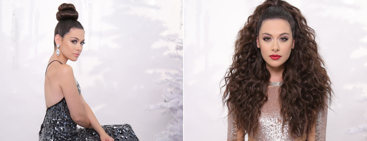 EASY HOLIDAY & PARTY HAIRSTYLES: THE HALF UP PONY + DOUBLE BUN