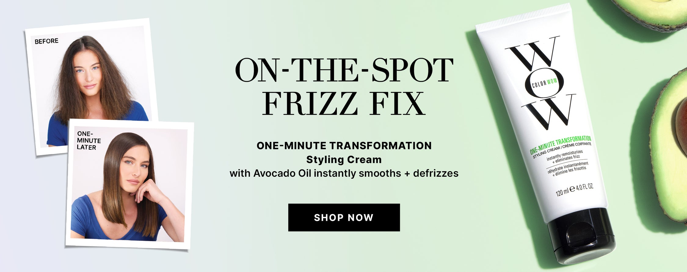 Color Wow One Minute Transformation smoothing cream is your on-the-spot frizz fix