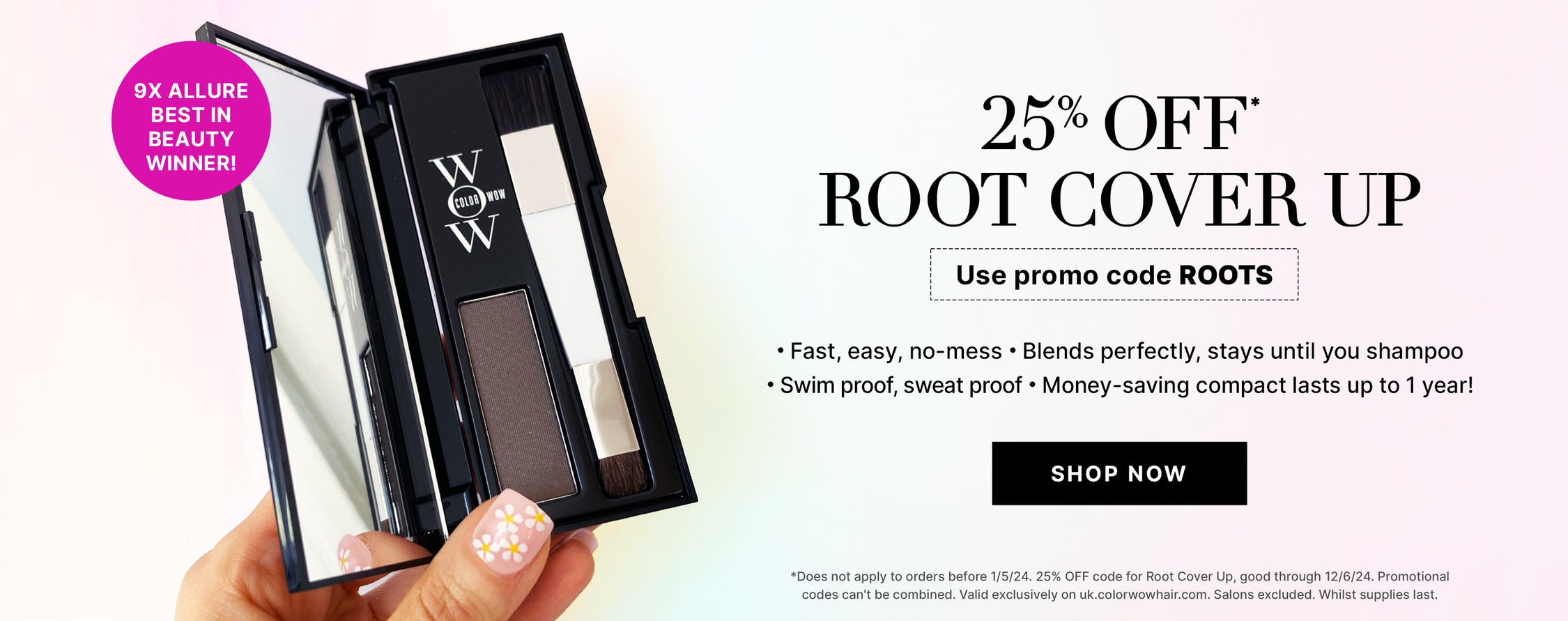 Get 25% off Color Wow Root Cover Up powder
