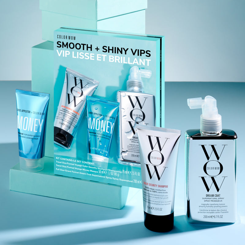 color wow smooth and shiny vips hair kit