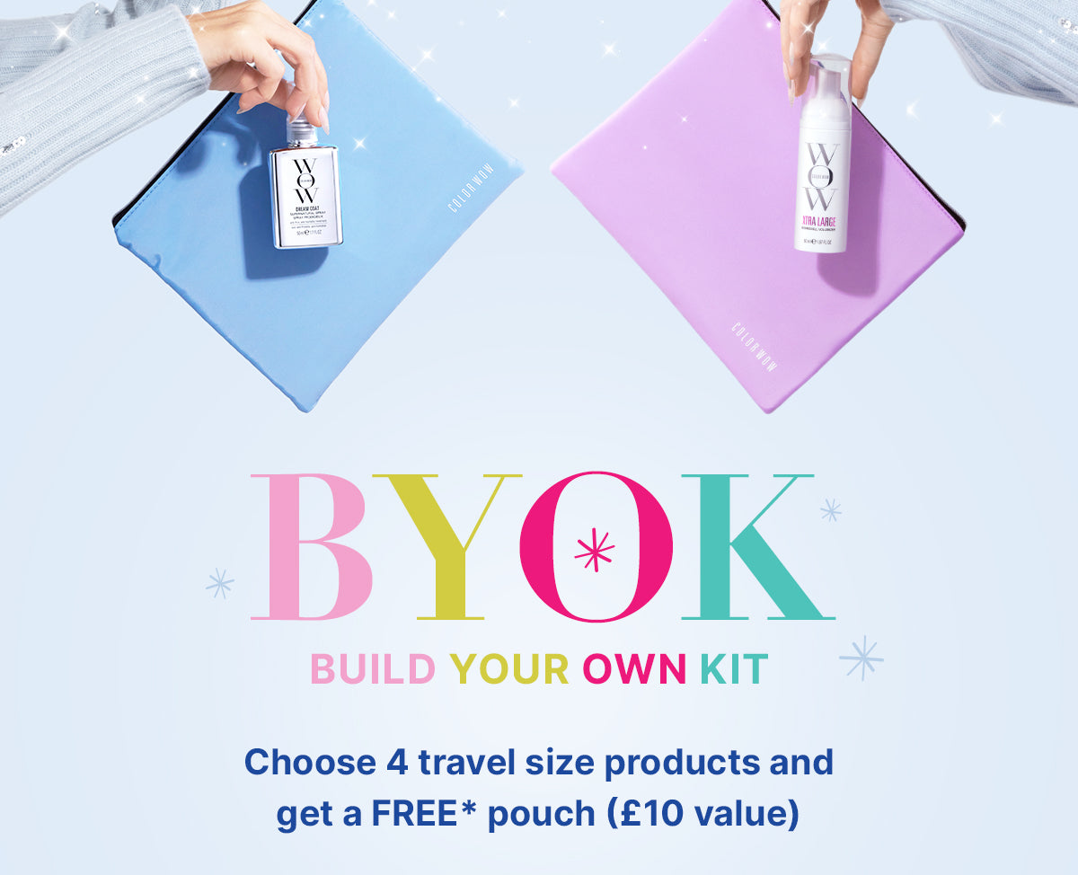 Promotional image with 'BYOK' text and two bottles on colorful mats.