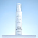 Color Wow Get in Shape working hairspray on a light blue background