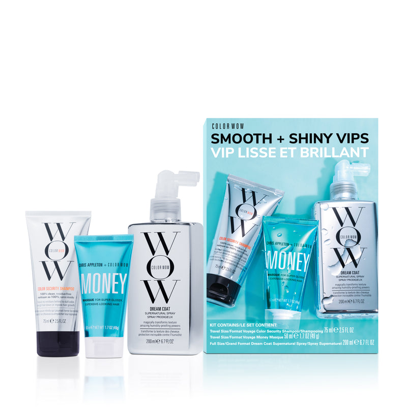 color wow smooth and shiny vips hair kit