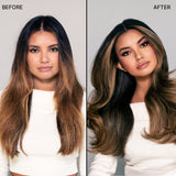 before and after using color wow money masque